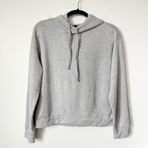 Quince Tops - Quince Supersoft Fleece Pullover Hoodie Heather Gray Womens Small